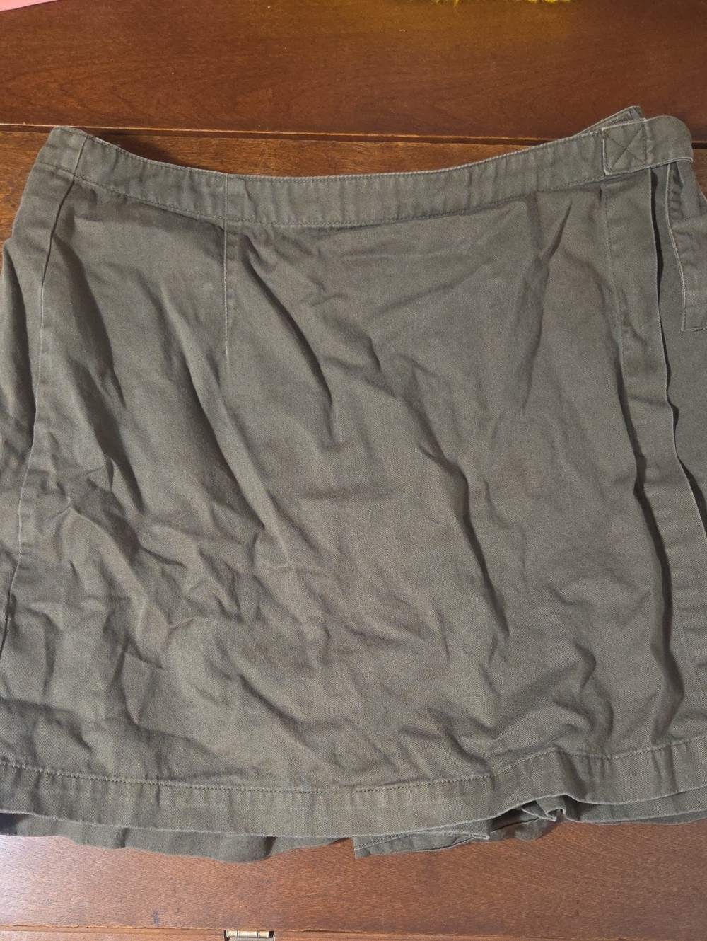 Northcrest Olive Green Mini Skirt Skort Vintage Womens 12